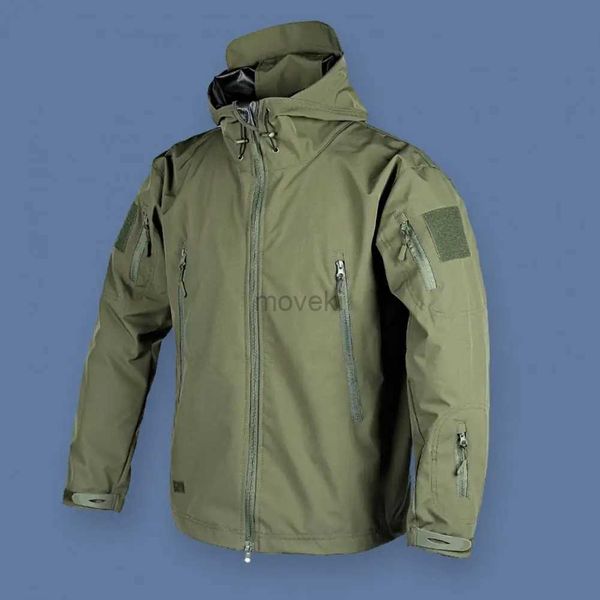 Homme Cuir Faux Cuir Hommes Printemps Automne Veste Hommes Trench-Coat à Capuche avec Poches à Fermeture Éclair Printemps/Automne pour l'alpinisme pour l'extérieur 240330