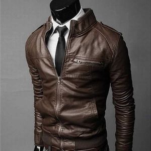 Men's Leather Faux Leather MRMT 2024 flambant neuf hommes moto veste en cuir mince hommes veste en cuir vêtements chauds pour vêtement masculin Man Jackets 240330