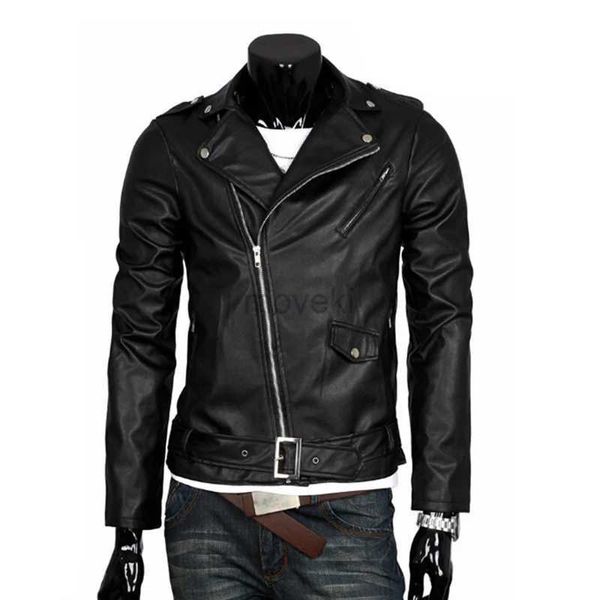 Cuir pour hommes Faux cuir The Walking Dead Negan Cosplay veste Punk hommes veste en cuir PU moto mode Slim Fit manteau en cuir 240330