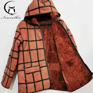 Manteau de fourrure chaud en simili cuir pour hommes, plus chapeau pour hommes, manteau 100% en peau de mouton véritable, veste en cuir de costume pour hommes, taille épaisse personnalisée 231018