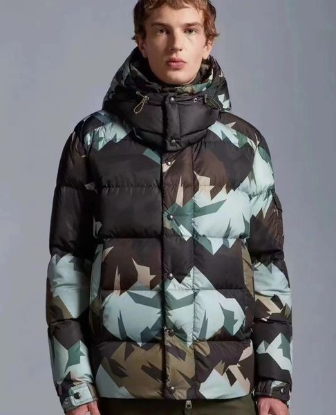 Cuir pour hommes Faux luxe Designer M canard vers le bas vêtements d'extérieur hiver pour hommes manteau de camouflage fourrure bleu chaud veste femme chapeau détachable noël 231202