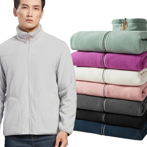 Cuero de los hombres de imitación al aire libre para hombre chaqueta de lana hombres 2023 invierno coral terciopelo rompevientos abrigo senderismo chaquetas de dos caras usable para 231016