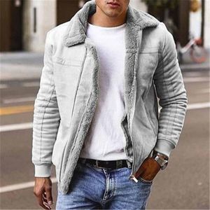 Lederen lederen faux streetwear jassen en jassen fleece gevoerde winter warme parka's bovenkleding chaquetas hombre bontjas 221201