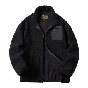 Herenleer Faux unisex Lamb Wol Teddy Coat Men Women Cashmere Fleece Jacket Tiene paar Warme kleding jongen meisjes varsity Techwear Spring 221122