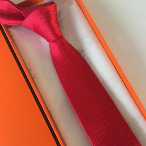 Corbata de seda con letras para hombre, Jacquard rojo, estampado clásico, simple, tejido a mano, boda, diseño de moda, caja de negocios informal, traje, corbata