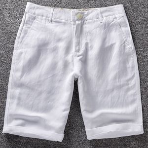 Heren linnen shorts heren heren zomer katoenstrand gloednieuwe wilde vrije tijd losse lading shorts heren casual mx200324
