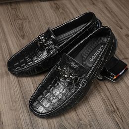 Heren Loafers Big Size Loafers Voor Mannen Heren Heren Schoenen Luxe Zwart Stijlvol Leer Formele Casual Man Mode Trainers Italiaans