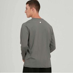 Camiseta de manga larga para hombre Lulus Hombres Sólido Secado rápido Fitness Entrenamiento Running Tops Casual Transpirable Gimnasio Entrenamiento Deporte Camiseta El mismo modelo para celebridades de Internet6898