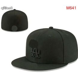 Los Angeles Baseball Casquettes entièrement fermées LA Summer Snapback Lettre Os Femmes Couleur Toutes les 32 équipes Casual Sport Plat Ajusté Chapeaux NY