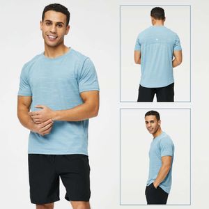 Voor heren Lululemen T-shirt Zomer Vrije tijd Hardlopen Training lululu Yoga Outfit Kleding Fitness Sneldrogend Ademend Ruim Korte mouw Hoge Elasticiteit en casual