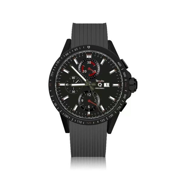 Reloj mecánico automático de lujo para hombre REQUIN Carrera 1887 Caja de acero inoxidable blanca plateada Calendario Negro Trabajo completo Dia2627