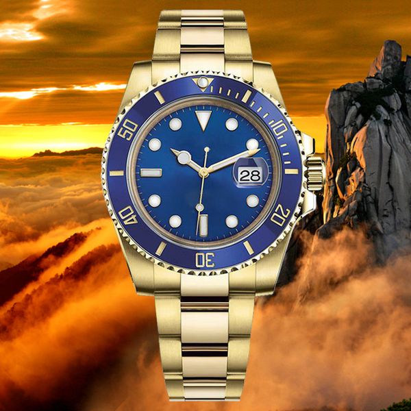 Reloj mecánico de lujo para hombre, automático, resistente al agua, 40 mm, acero inoxidable 904L, reloj de diseño para natación, reloj luminoso de zafiro clásico, ocio de negocios