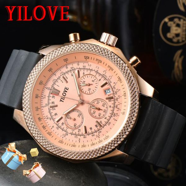 Montre d'affaires de luxe pour homme 46 mm en acier inoxydable chronographe super lumineuse horloge anti-montre-bracelet Monte Deluxe