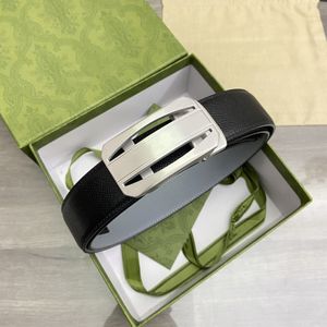 Cinturón de diseñador de lujo para hombre Ancho 3,8 cm 24k Hebilla de acero puro Capa superior Cuero 4 estilos Caja de cinturón de súper alta calidad Paquete completo