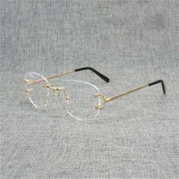 Lunettes de soleil de luxe pour hommes et femmes All-match doigt aléatoire carré verre clair hommes ovale fil optique métaux cadre surdimensionné lunettes femmes lecture des yeux