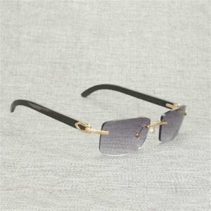 Lunettes de soleil de luxe pour hommes et femmes, tendance, empreintes digitales, bois naturel, cornes de buffle, monture aléatoire, accessoire d'extérieur, yeux carrés, écart 012NKajia