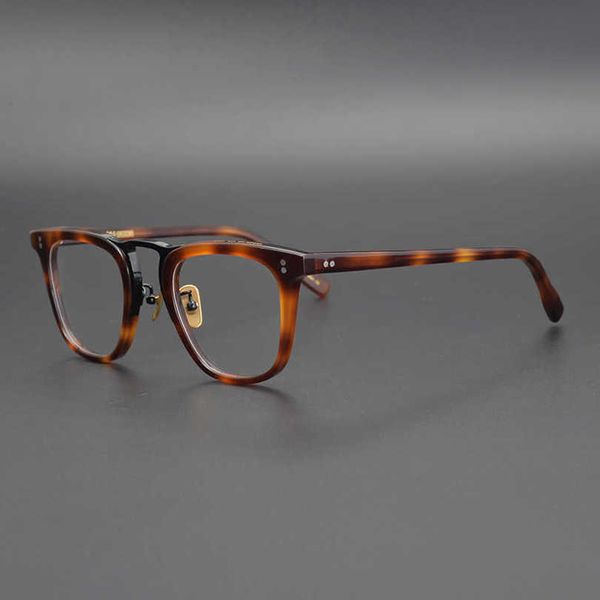 Lunettes de soleil pour hommes de créateurs de luxe pour femmes japonaises Zhongjin titane faisceau personnalité carré épais grand visage pleine plaque mode myopie lunettes cadre