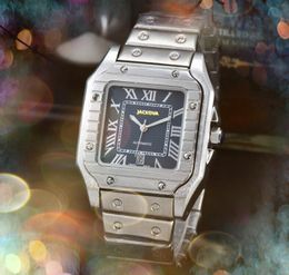 Montre à quartz de luxe pour homme avec batterie super lumineuse, date automatique, luxe Geneve, bracelet en acier inoxydable véritable, forme carrée, cadran, horloge, affaires, loisirs, montre-bracelet, cadeaux