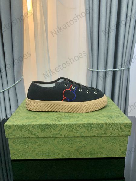 Chaussures décontractées Maxi Low Top pour hommes Baskets en toile Camel Ebony Motif G imprimé allover Classic Mens Shoe Italy Luxurys Designers Emboss