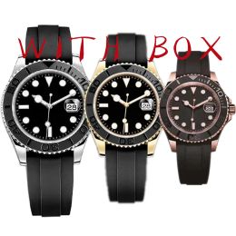 Heren mechanisch ontwerper automatisch horloge 40 mm roestvrij staal zwarte wijzerplaat master horloges saffier klassieke vouwband lichtgevend waterdicht horloge montre de luxe