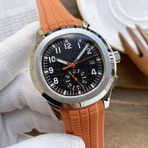Heren mechanisch horloge automatisch 40MM rubberen band roestvrijstalen horloge ontwerper saffier waterdicht vrijetijdsbesteding klassieke modehorloges montre de luxe