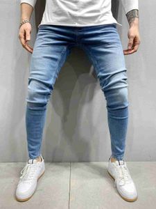 Jeans pour hommes pour hommes Skinny Slim Fit Blue Hip Hop Denim Pantalon Casual pour Jogging jean 230111 L230724