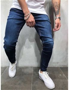 Jeans pour hommes Coupe régulière Skinny Bleu pour Jogger Classic Man Zip Pants Hip Hop 221123 L230724