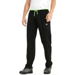 Pantalon de yoga en maille pour hommes avec poches Pantalon de survêtement d'entraînement à fond ouvert pour survêtement d'entraînement de jogging Vêtements de sport décontractés 211112