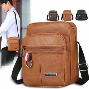 Mannen Messenger Bag Crossbody Schoudertassen PU Leer Mannen Reizen Sling Bag Grote Capaciteit Zakelijke Messenger Bag voor Mannelijke 240118