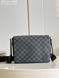 Bolso bandolera para hombre, bolso cruzado personalizado de alta gama, bolso negro, correa para el hombro, longitud ajustable, muy atractivo N42710