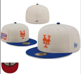 Men's Mets Baseball Full Closed Caps New York Snapback Sox W Letter Bone Femmes Color toutes les 32 équipes Casual Sport Flat Fit.