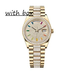 Montres para hombres 128349 Reloj Diseñador Clonación mecánica automática Alta calidad 36/41 mm Watc Rose Diamond Pulsera de acero inoxidable de lujo Luminoso Zafiro AAA Reloj