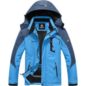 Waterdichte bergski-jas voor heren, winddichte en regendichte winterjas (zwart medium) pufferjack 6CURH