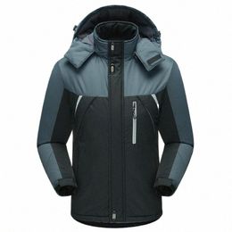 Vestes de ski imperméables pour hommes, coupe-vent à capuche, imperméables coupe-vent, manteaux de neige chauds d'hiver, vestes bombardier doublées en polaire n622 #