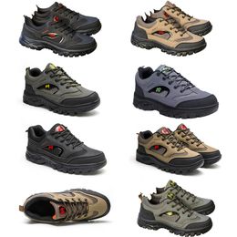 Chaussures d'alpinisme pour hommes nouvelles quatre saisons Protection du travail en plein air grande taille chaussures pour hommes chaussures de sport respirantes chaussures de course chaussures en toile de mode GRIS 45