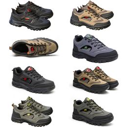 Chaussures d'alpinisme pour hommes nouvelles quatre saisons Protection du travail en plein air grande taille chaussures pour hommes chaussures de sport respirantes chaussures de course chaussures en toile de mode GRIS