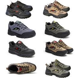 Chaussures d'alpinisme pour hommes nouvelles quatre saisons Protection du travail en plein air grande taille chaussures pour hommes chaussures de sport respirantes chaussures de course chaussures en toile de mode GRIS 44