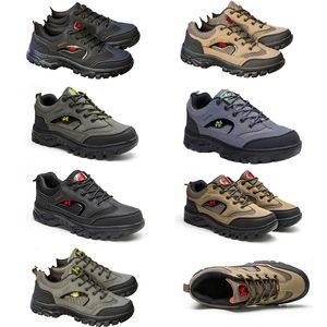 Chaussures d'alpinisme pour hommes Nouvelles quatre saisons Protection du travail en plein air Grande taille Chaussures pour hommes Chaussures de sport respirantes Chaussures de course Chaussures en toile de mode VERT 40 XJ