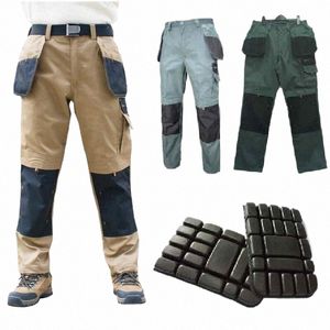 Pantalon cargo multi-poches pour hommes Pantalon de travail en plein air Pantalon résistant à l'usure Pantalon de travail avec sac de jambe 52CQ #