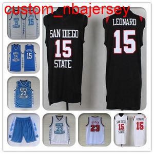 Heren NCAA San Diego State Aztecs Kawhi 15 2 Leonard Jersey Basketball 23 Michael MJ Jersey North Carolina College Vince 15 Carter 1 McGrady