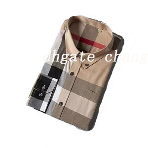 Nieuwe herfst- en schoenen voor heren winterman lange mouwen katoenen shirt pure mannen casual poloshirt mode oxford shirts sociaal merk kleding lar plaid m-4XL#15 738910182