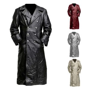 Nieuwe mode herfst en winter retro lederen jas jas casual middeleeuwse leren jas jas voor heren jas