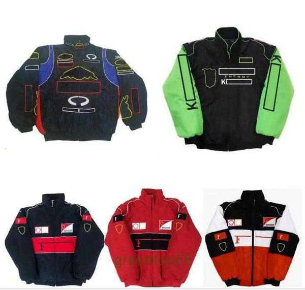 Nouvelle veste pour hommes Formule 1 F1 Veste pour femme Manteau Vêtements Racing Automne et hiver Team Full Brodé Coton Spot Sales Jmqj