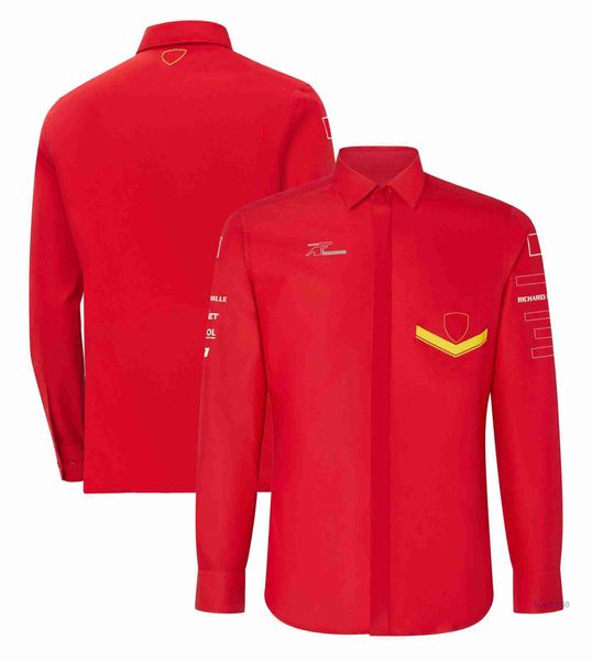 Nouvelle veste pour hommes Formule 1 F1 Veste pour femme Manteau Vêtements Racing Marque Printemps Haute Qualité À Manches Longues Revers Polos Hauts À La Mode Grande Taille