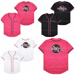 Vendredi prochain Pinky's Record Movie Baseball Jersey 90s Hip Hop Stitched Sports Fan Clothing for Party Black Pink White