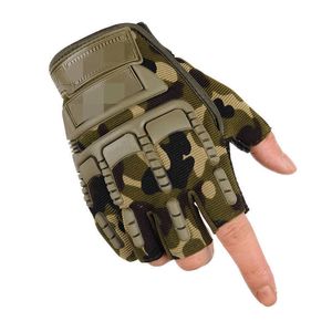 Sports de plein air pour hommes entraînement d'équitation antidérapant résistant à l'usure technicien militaire ventilateur demi-doigt gants tactiques