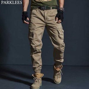 Travail en plein air pour hommes Joggers militaires Pantalon cargo Mode Multi Pocket Camo Combat Pantalon de travail Hommes Randonnée Trekking Pantalon décontracté 210522