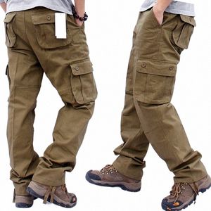 Salopette pour hommes Pantalon cargo Multi poches Travail tactique militaire Pantalon décontracté Pantal Hombre Streetwear Armée Pantalon droit U6Go #