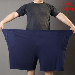 Heren oversized shorts plus maat 16xl 240kg katoen 10xl 12xl 14xl zomer losse elastische sport zwart blauw grote shorts 58 60 62 64