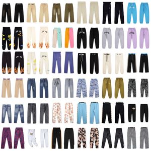 Palm Angel Designer Hommes Coloré Plage Imprimer Femmes Sport Graffiti Jeans Jogging High Street Hip Hop Couple Pantalon De Cordon